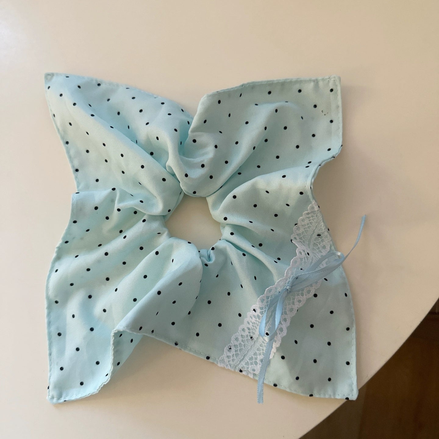 Polka Dot Oversized Hair Scrunchie