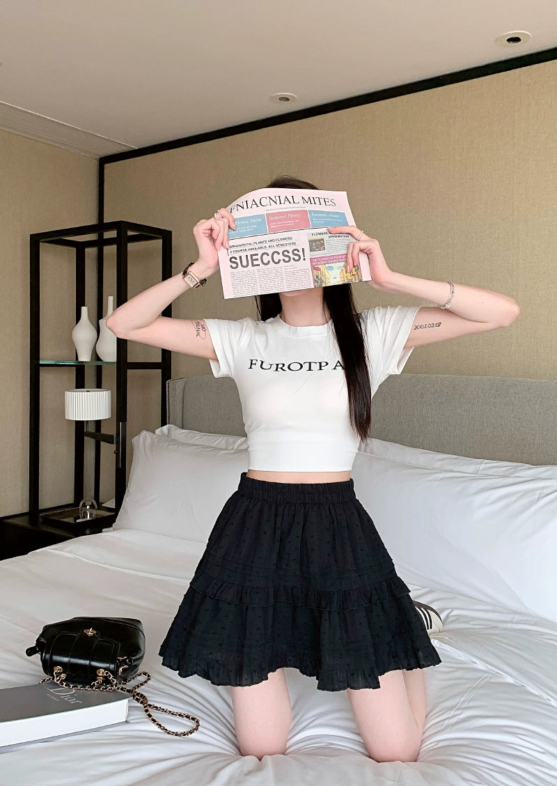 Trendy Flared Tiered Skirt