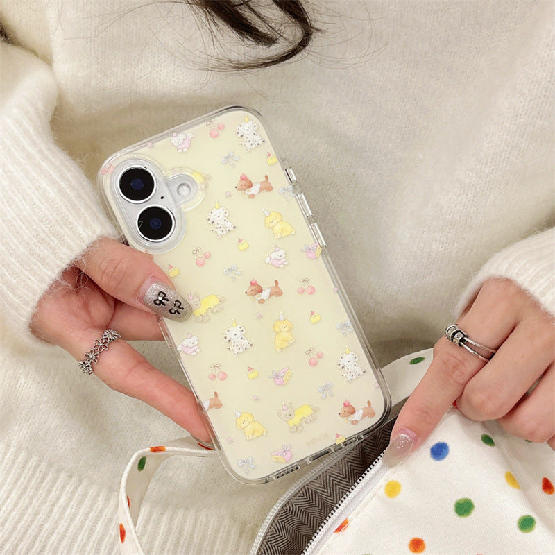 Cute Animal Print Clear Phone Case