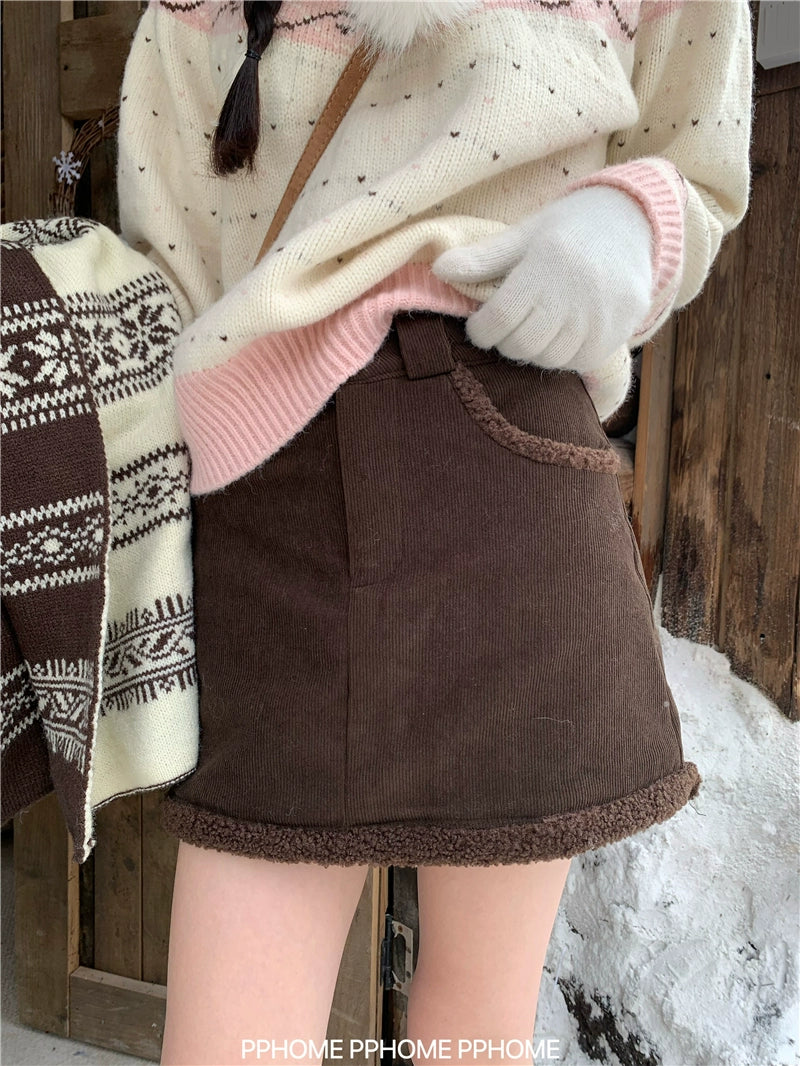 Cozy Corduroy Mini Skirt