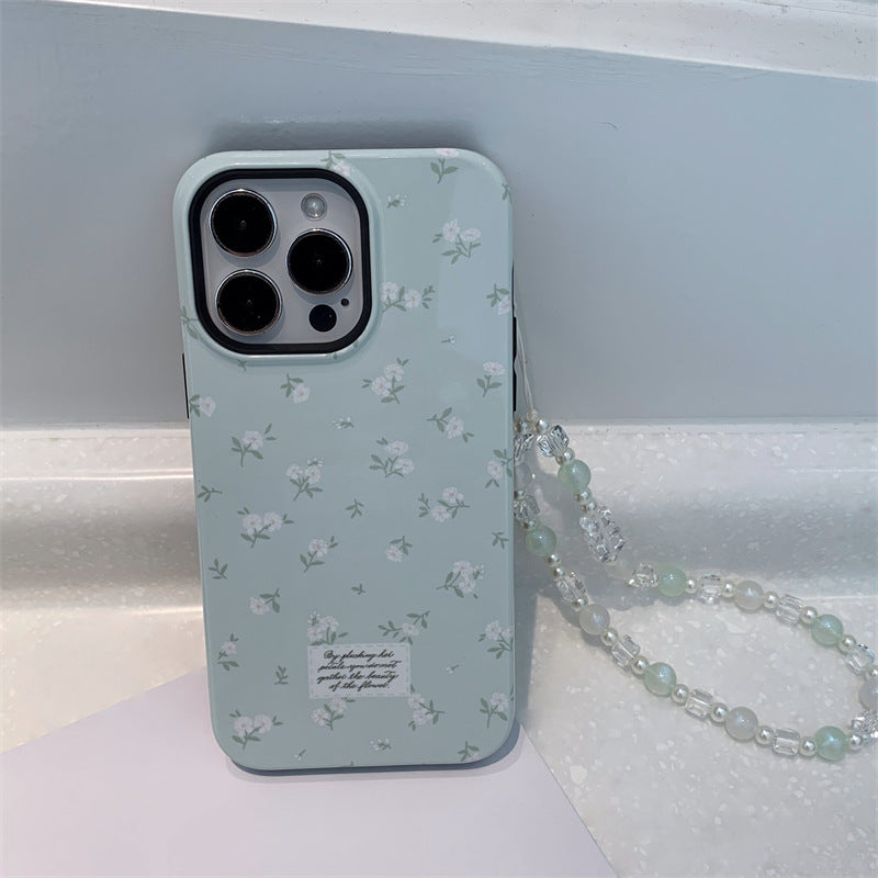 Blue Floral with chain Case