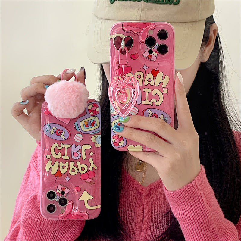 Happy Girl Hotpink Case