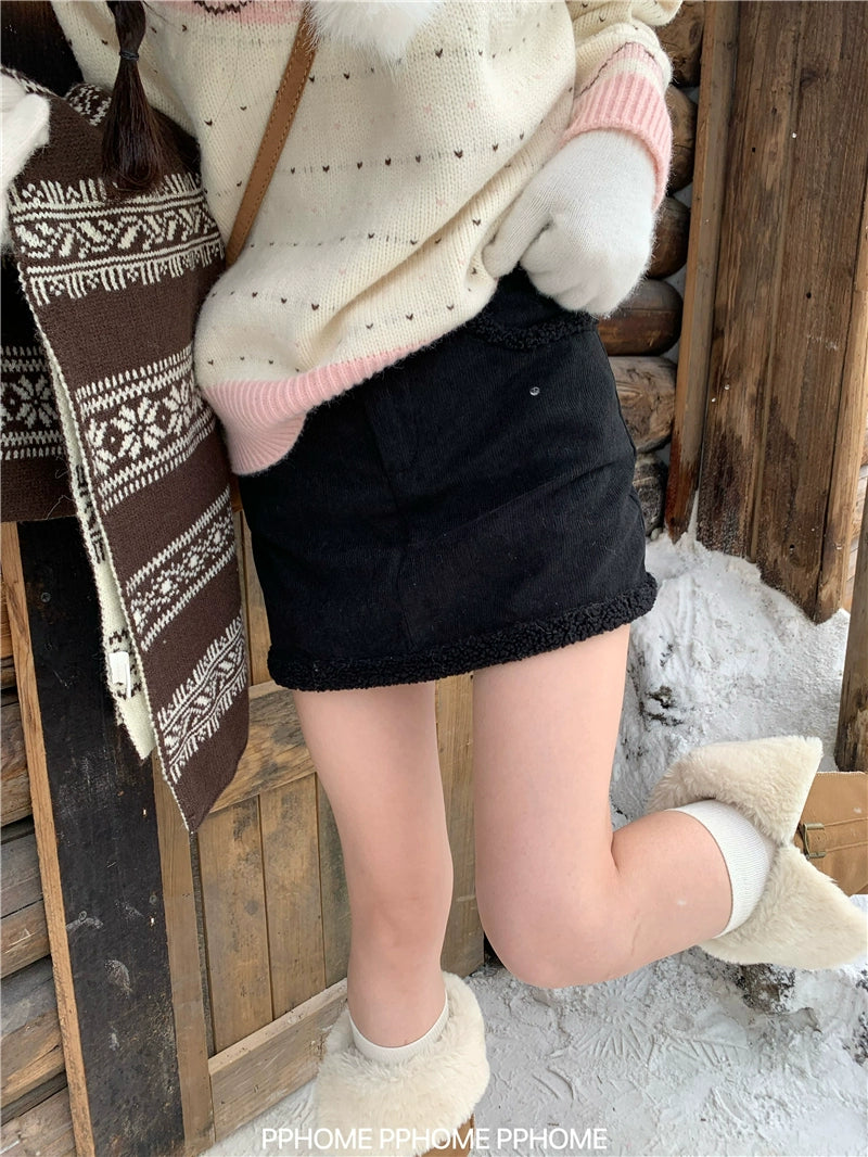 Cozy Corduroy Mini Skirt