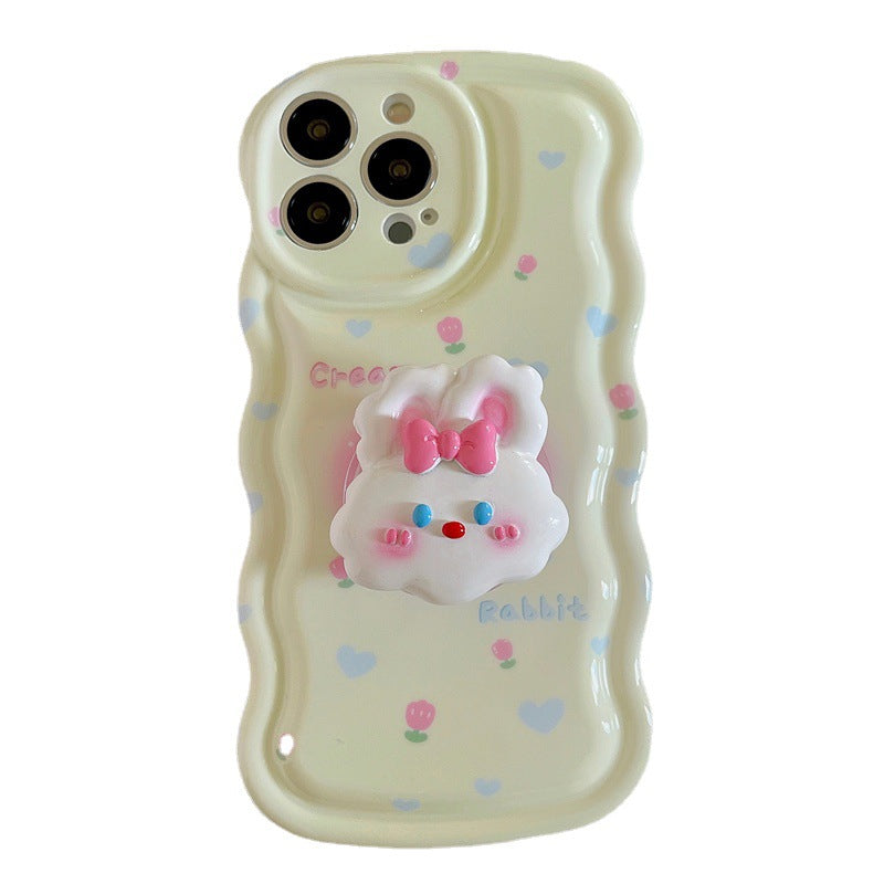 Yellow Cream Bunny Pop Socket Case