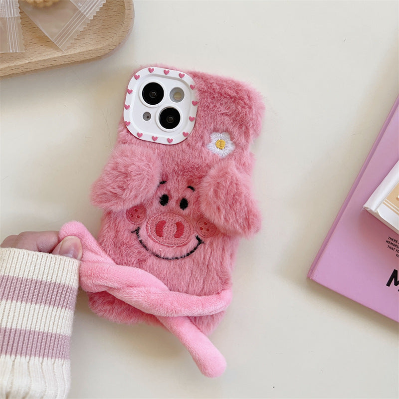 Pink Piglet Fluffy Case