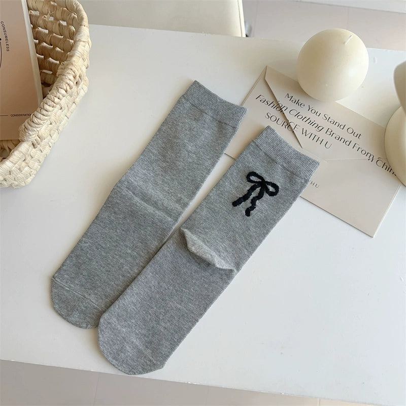 Soft Cotton Bow Ankle Socks