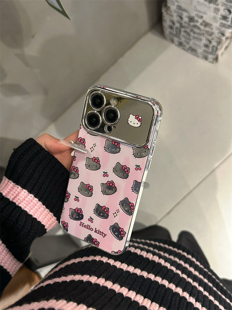 Silver Kitty Pink Case