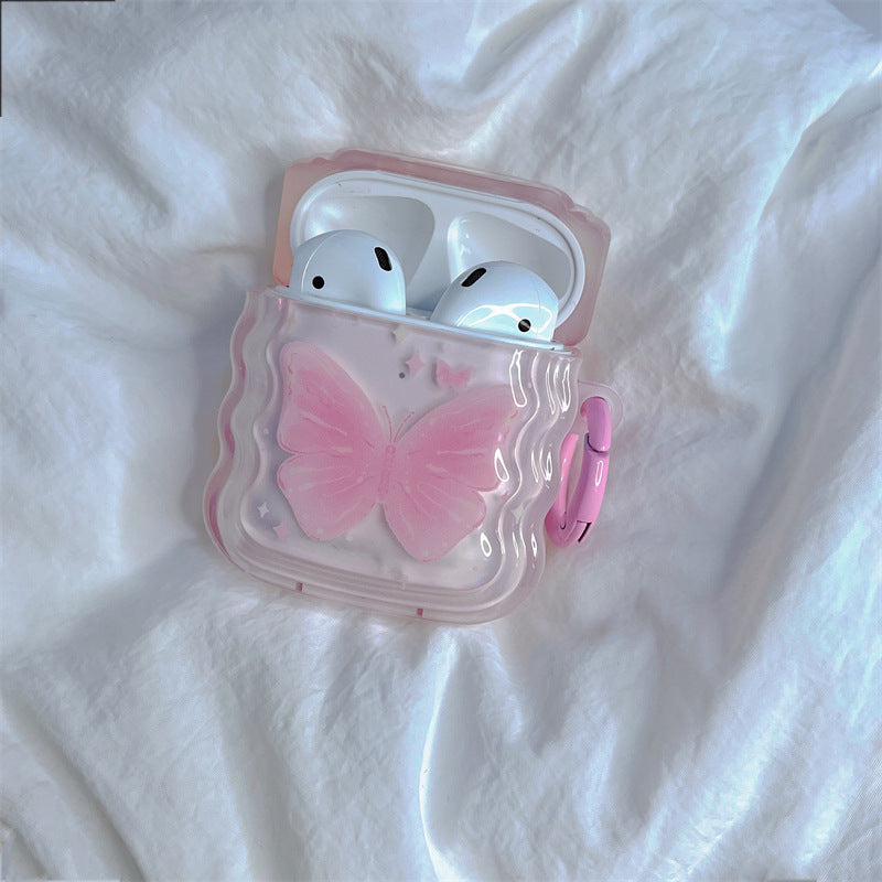 Pink Butterfly AirPods Case