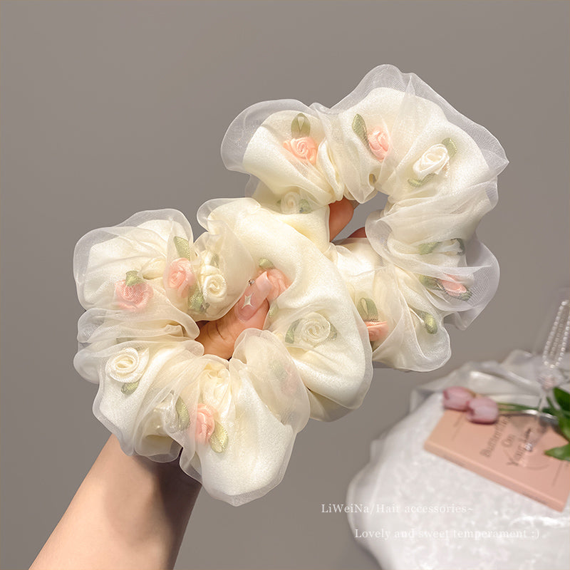Gentle Elastic Floral Hair Scrunchies