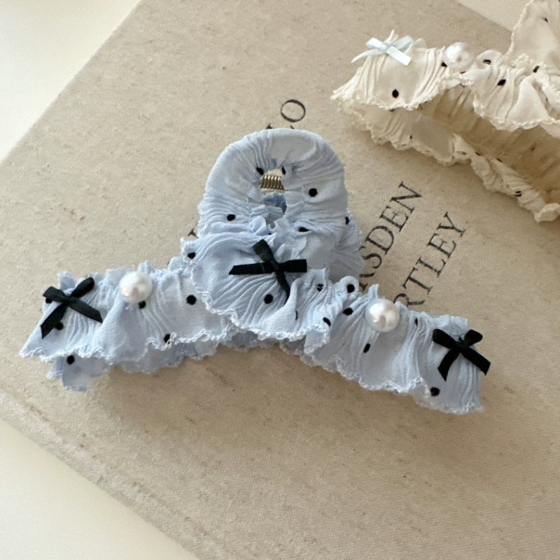 Ribbon Polka Claw Clip