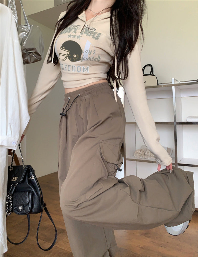 Wording Bodycon Beige Top
