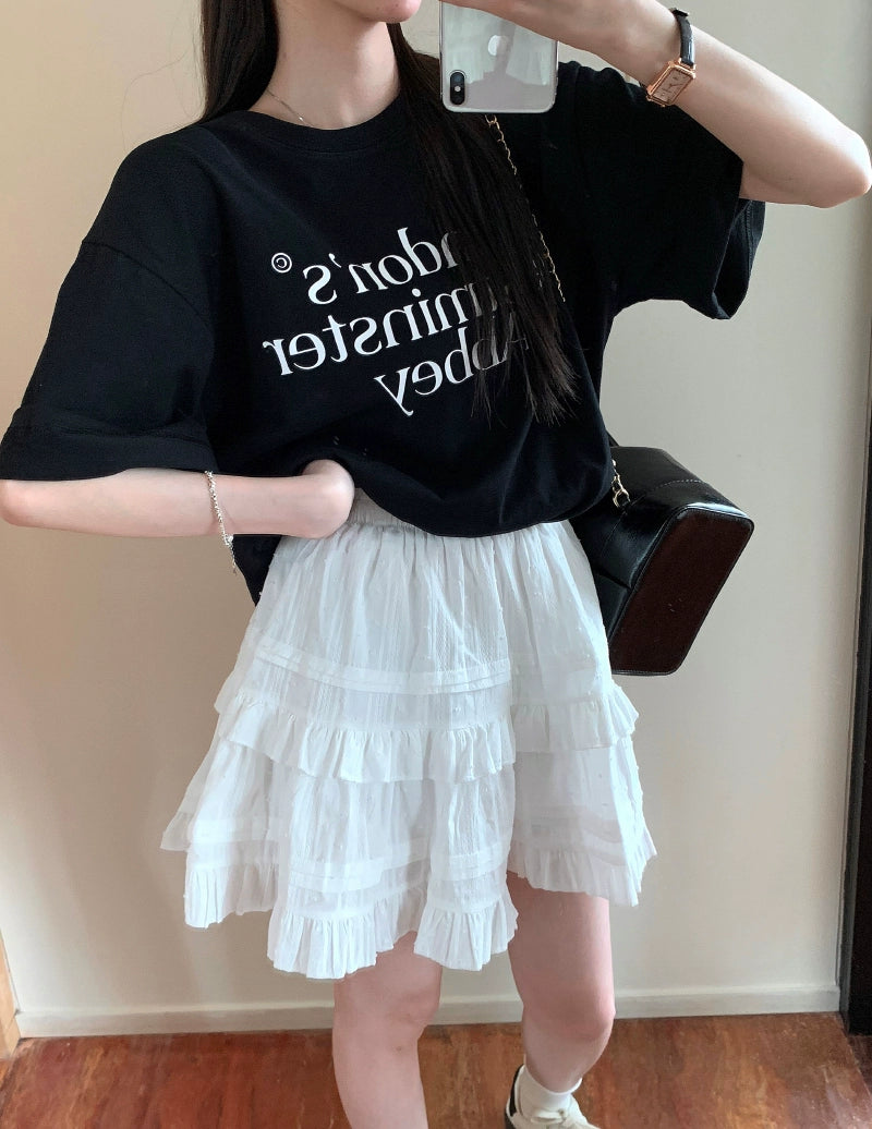 Trendy Flared Tiered Skirt