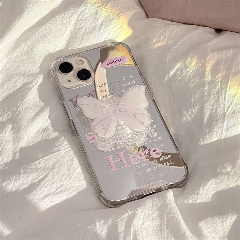 Aesthetic Here Flutter Mirror Case