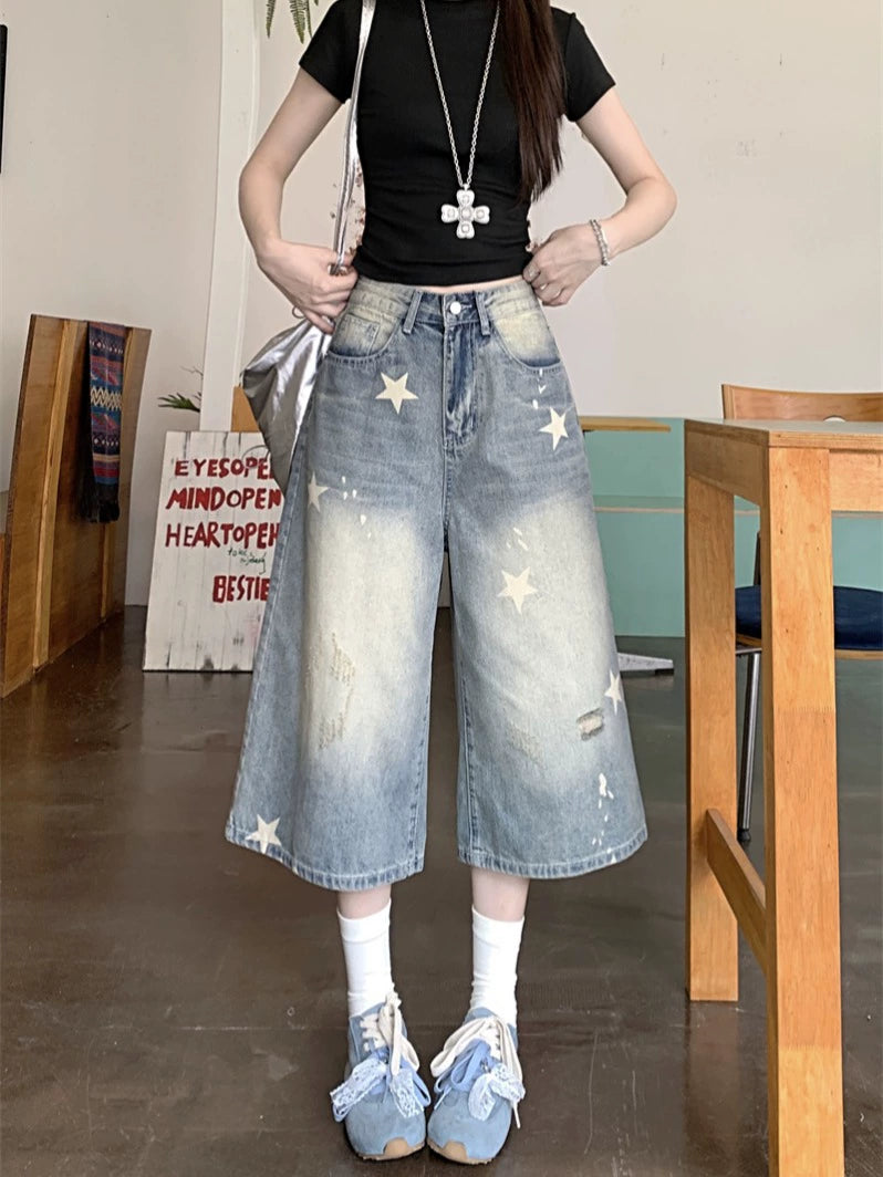 Starry Mid Length Jeans