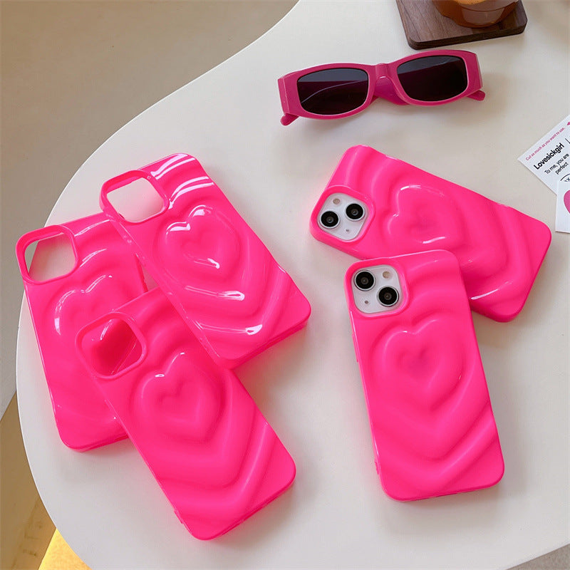 Hotpink Wavy Heart Case