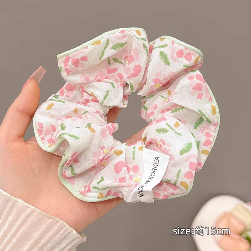 Gentle Elastic Floral Hair Scrunchies