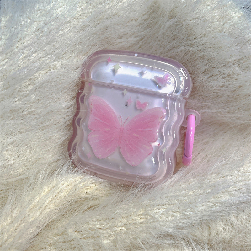 Pink Butterfly AirPods Case