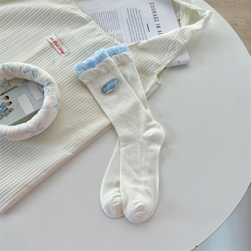 Pastel Ruffle Bow Socks