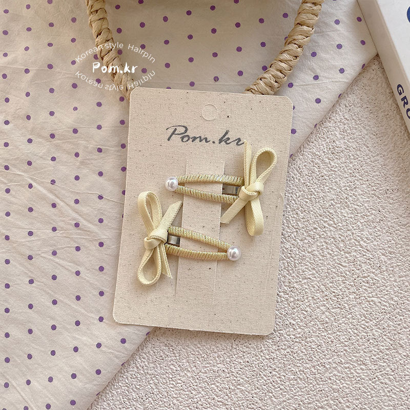 Pastel Velvet Bow Hair Clips