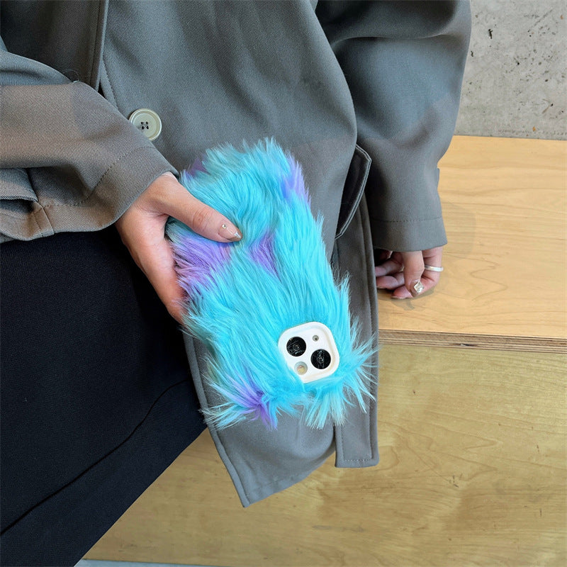 Neon Blue Fluffy Case