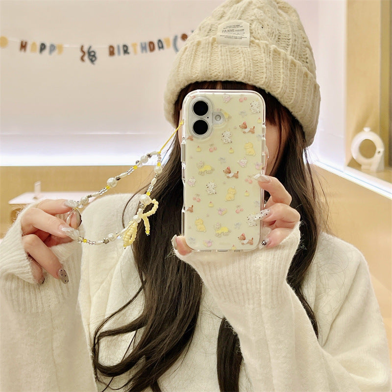 Cute Animal Print Clear Phone Case