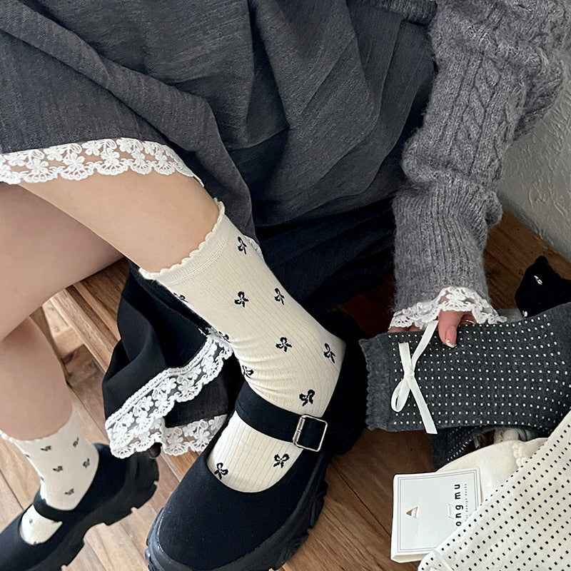Vintage Floral Soft Cotton Socks
