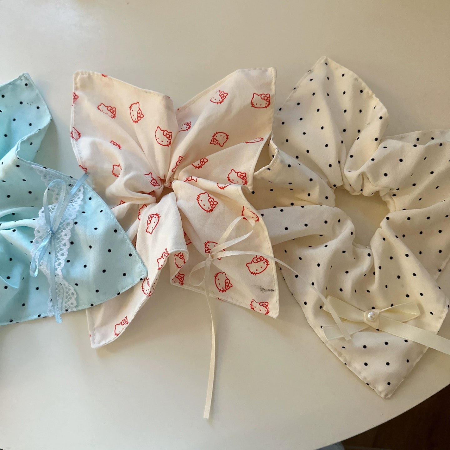 Polka Dot Oversized Hair Scrunchie