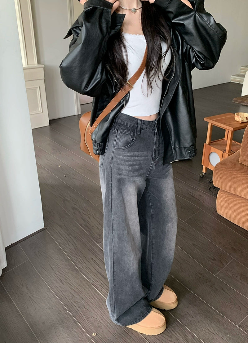 Felicia Denim Straight Pants