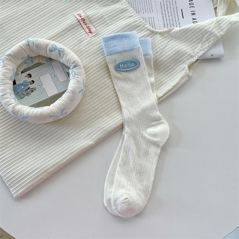 Pastel Ruffle Bow Socks