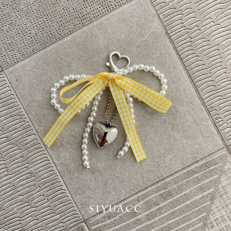 Blue Bow Pearl Shoe Buckle