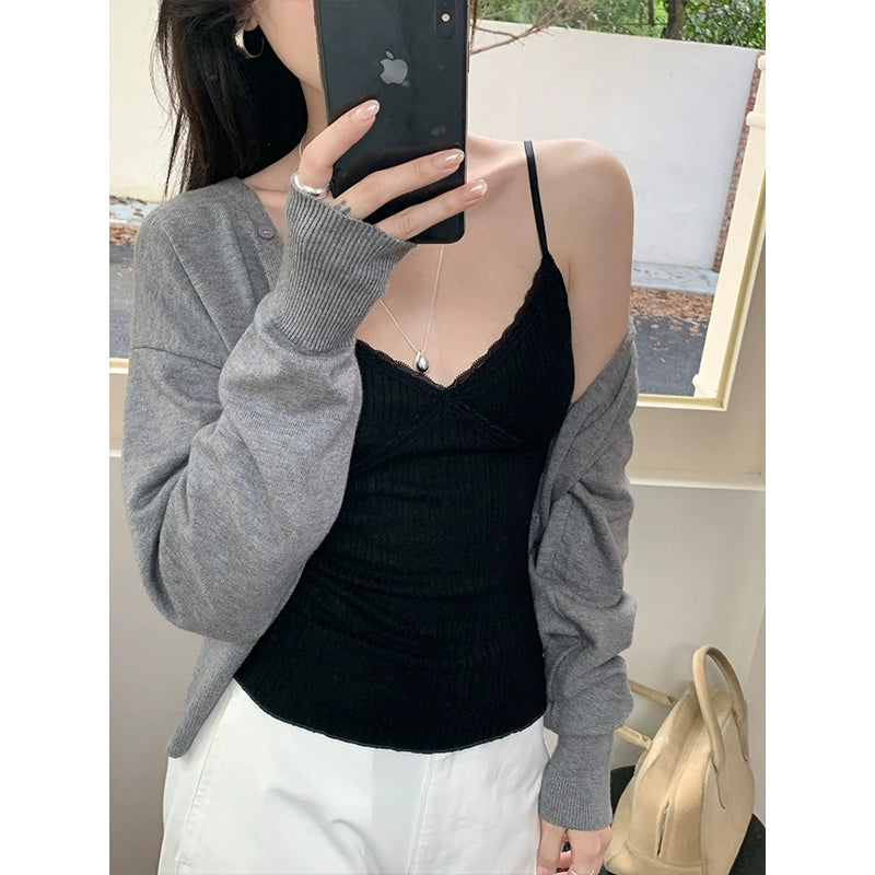 Scalloped Edge Ribbed Cami
