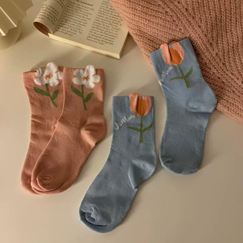 Tulip Garden Socks