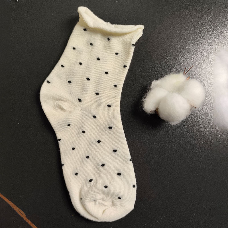 Cream Mixed Pattern Socks