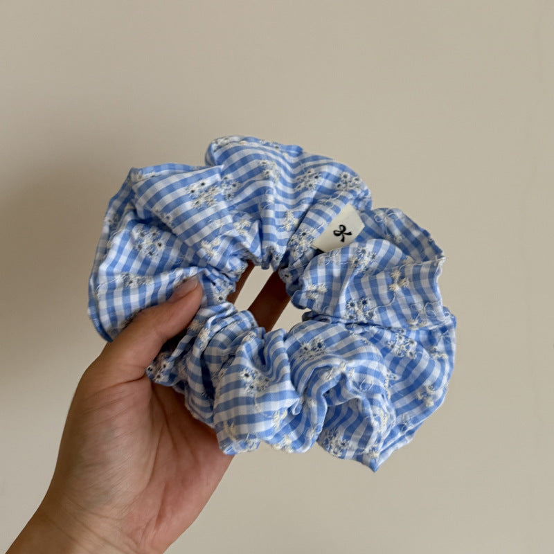 Floral Gingham Fabric Hair Accessories