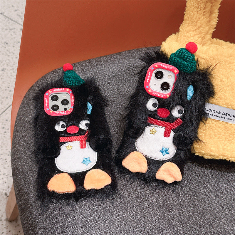 Beanie Penguin Fluffy Case