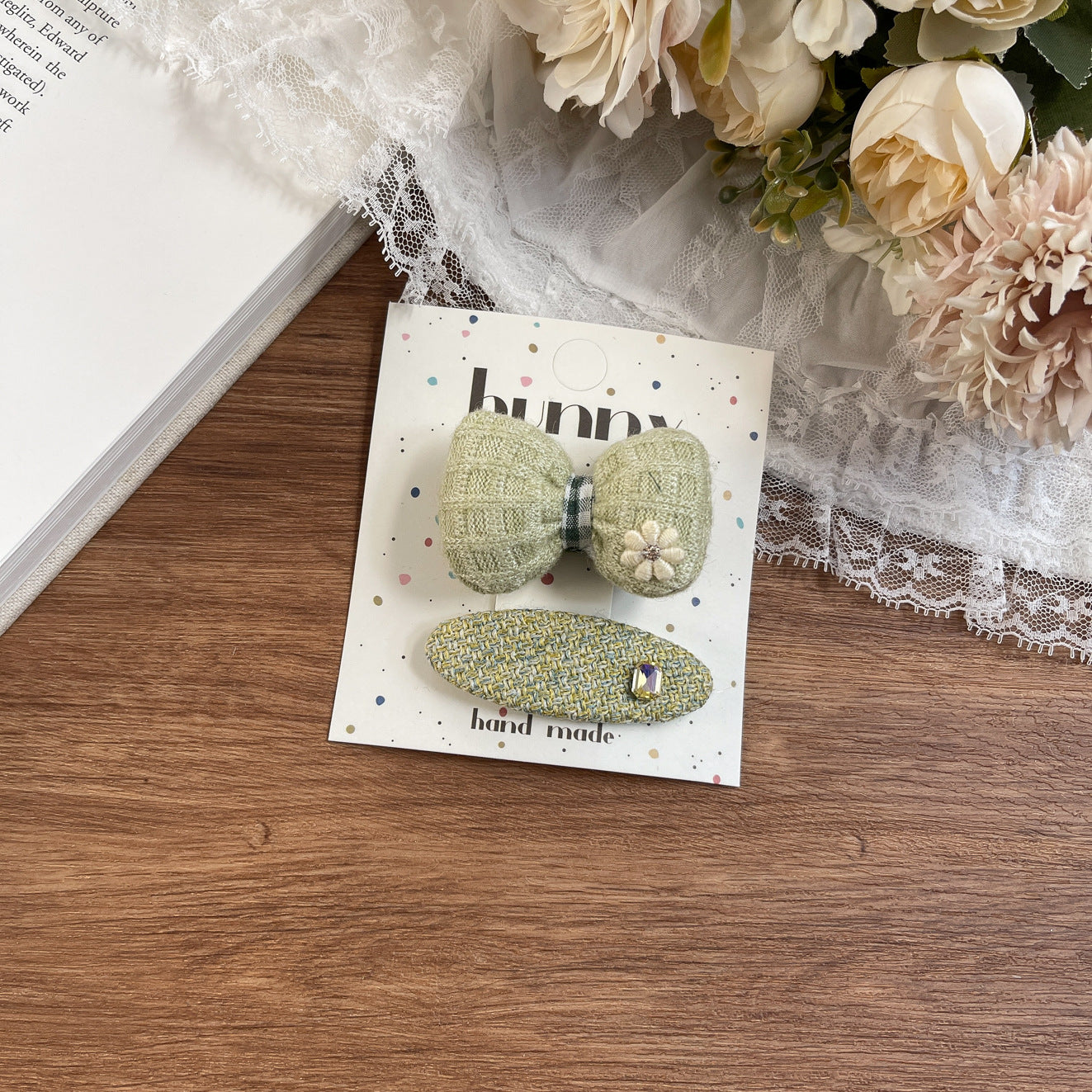 Bunny Handmade Pastel Hair Clips