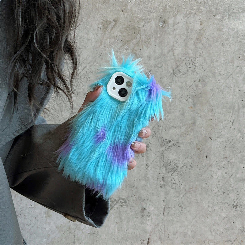 Neon Blue Fluffy Case