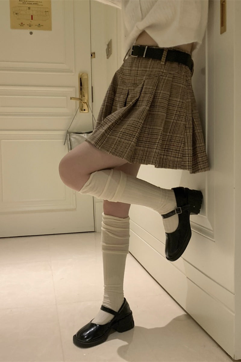 Claudia Plaid Pleated Skirt