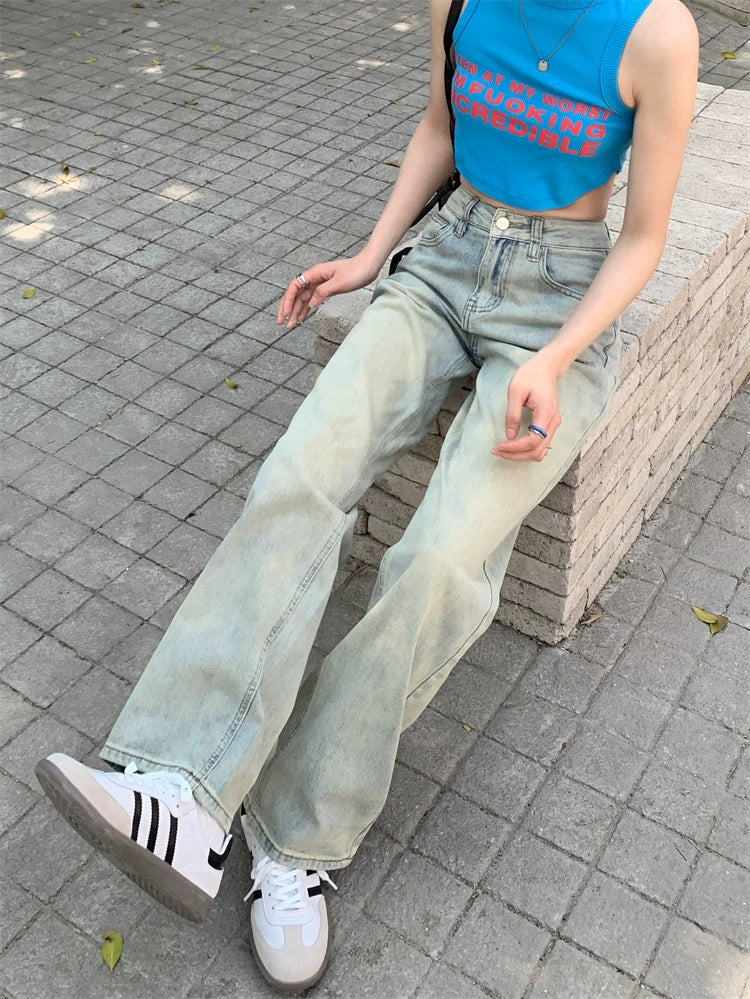 Vintage Loose Fit Denim Trousers