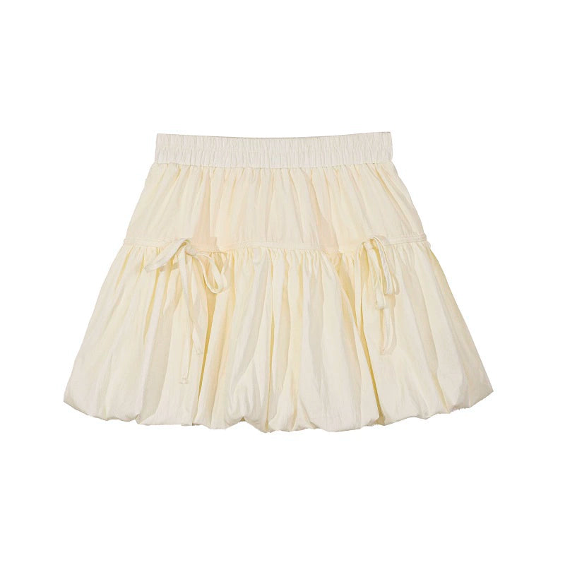 High Waist Pleated Mini Skirt