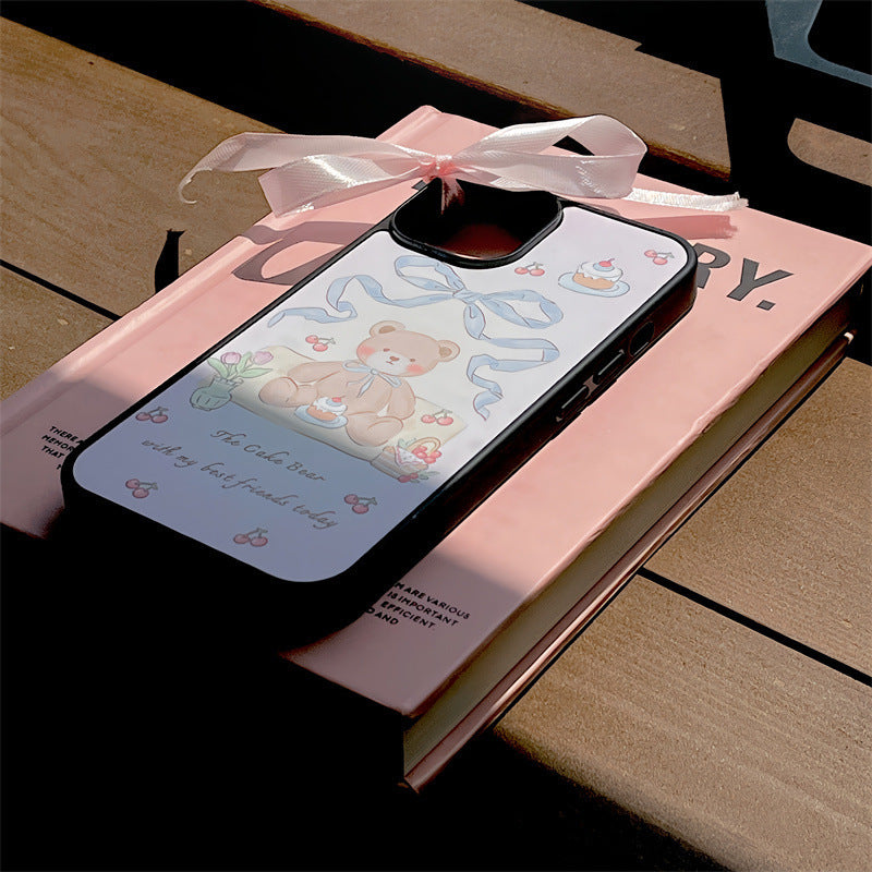 Lace Bow Bear Pink Case