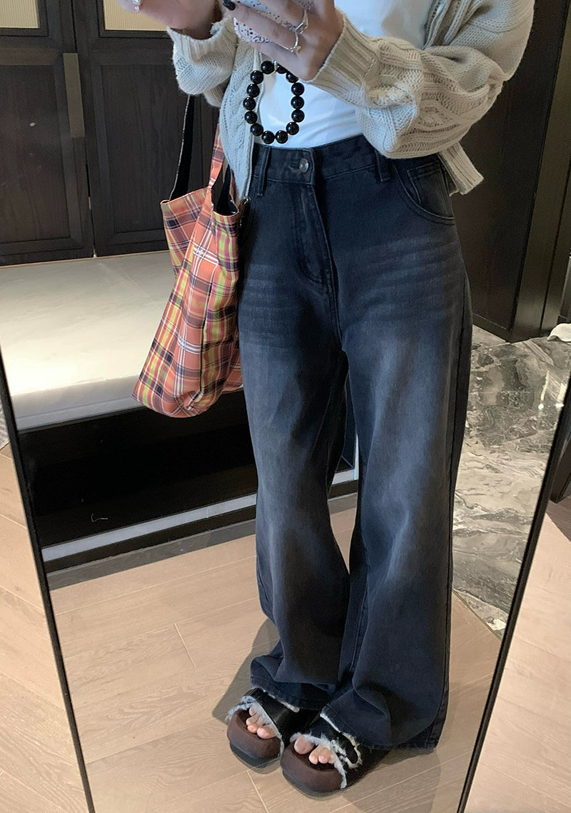 Felicia Denim Straight Pants