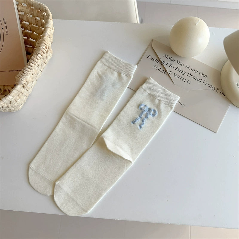 Soft Cotton Bow Ankle Socks