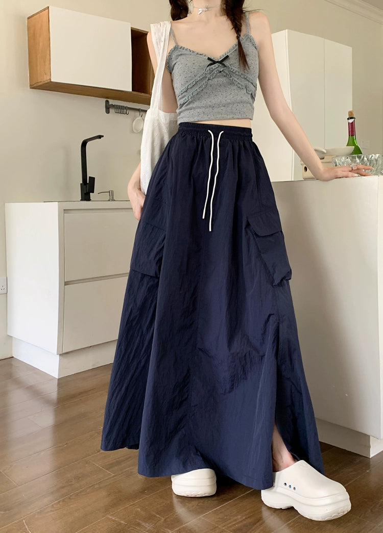 Flowy A-Line Long Maxi Skirt