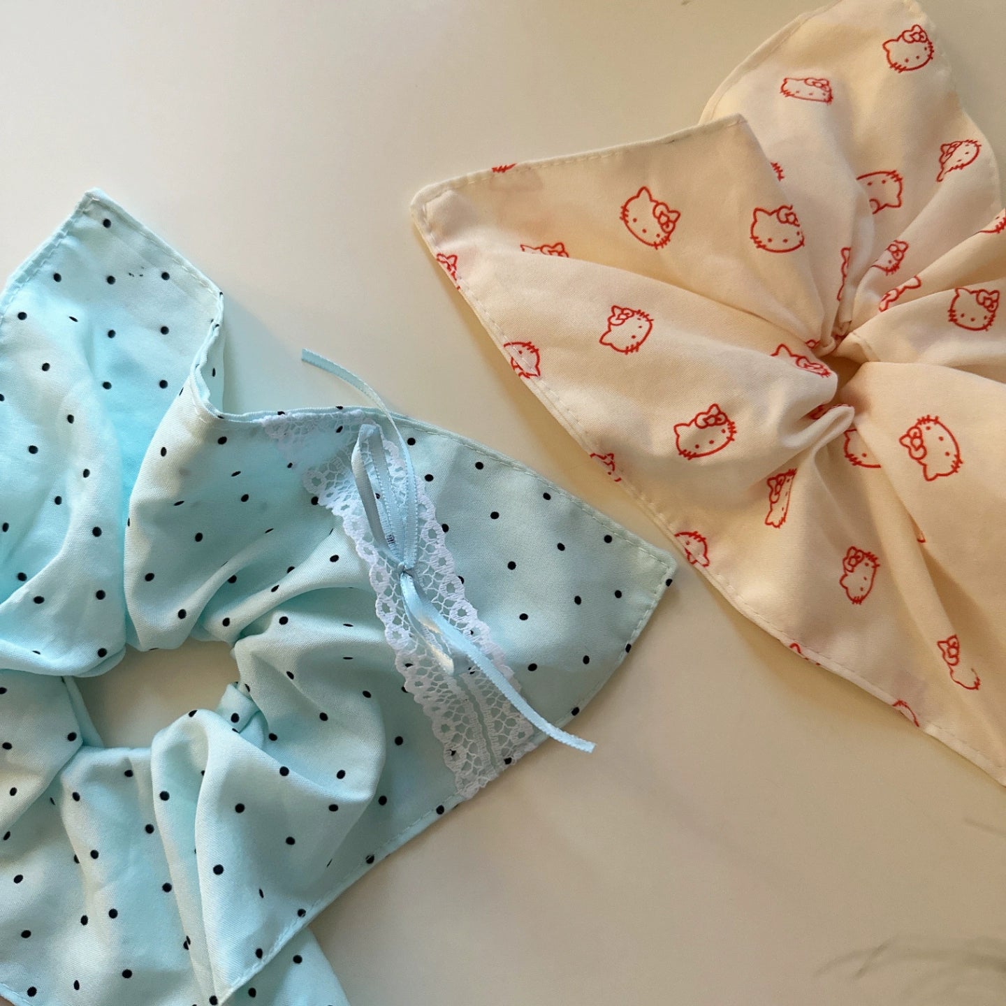 Polka Dot Oversized Hair Scrunchie