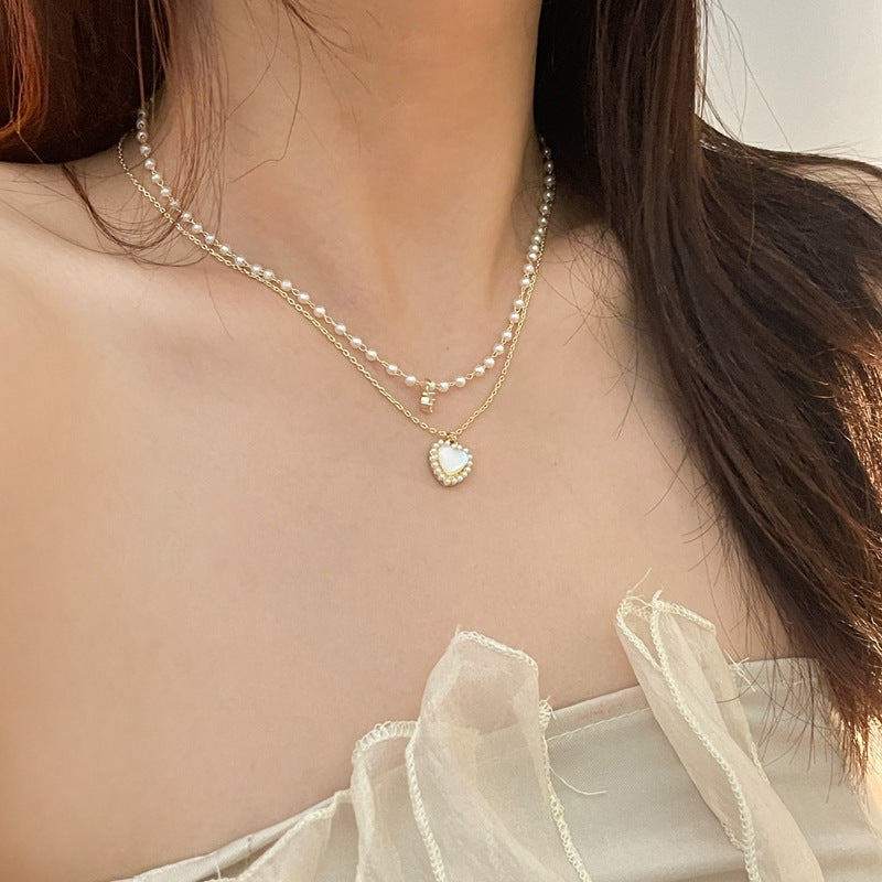Shiny Heart Gem Necklace