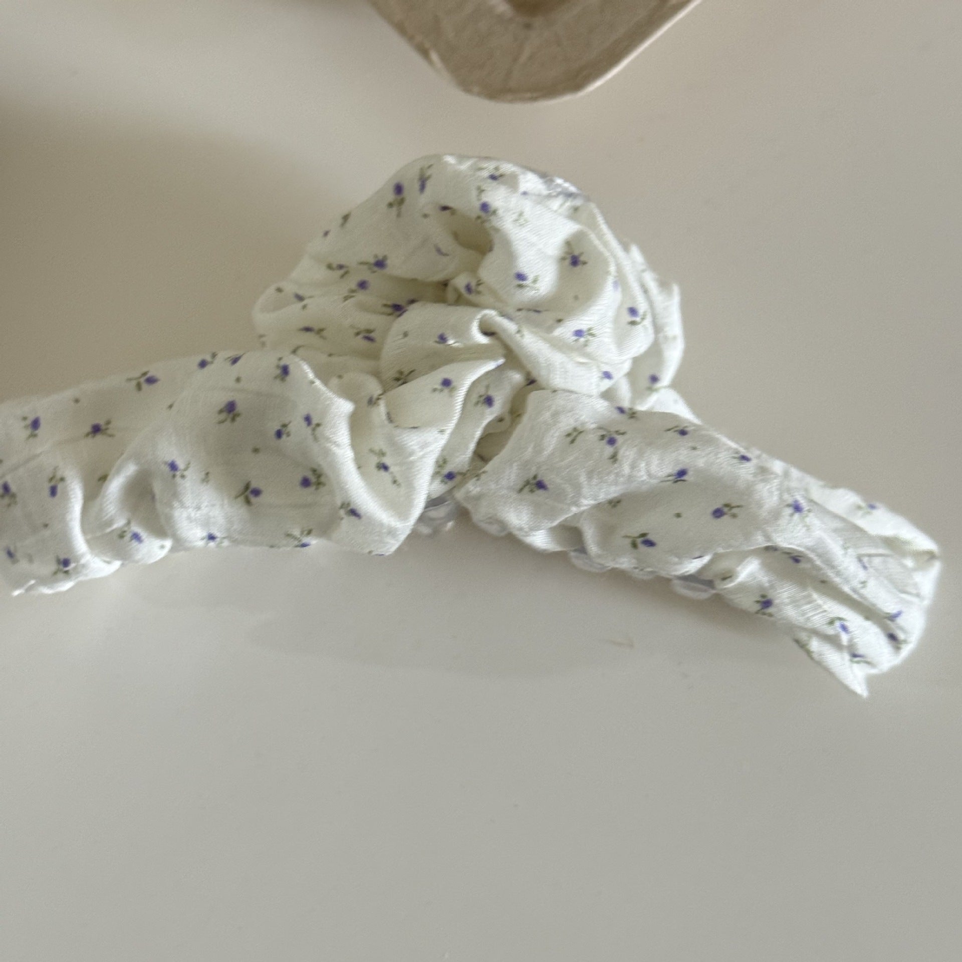 Floral Print Fabric Hair Clips Set