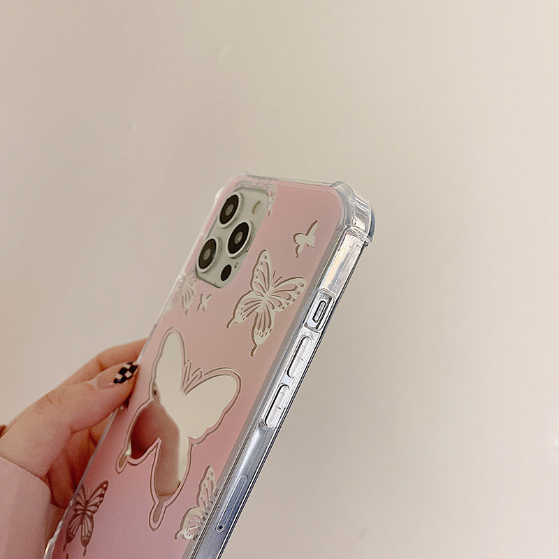 Pink Flutter Mirror Case