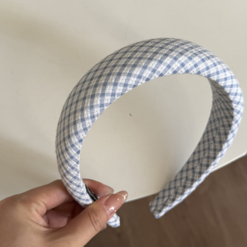 Plaid Fabric Headband Hair Accessories
