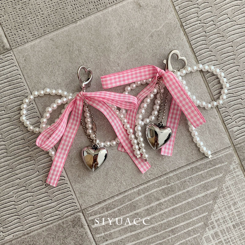 Blue Bow Pearl Shoe Buckle